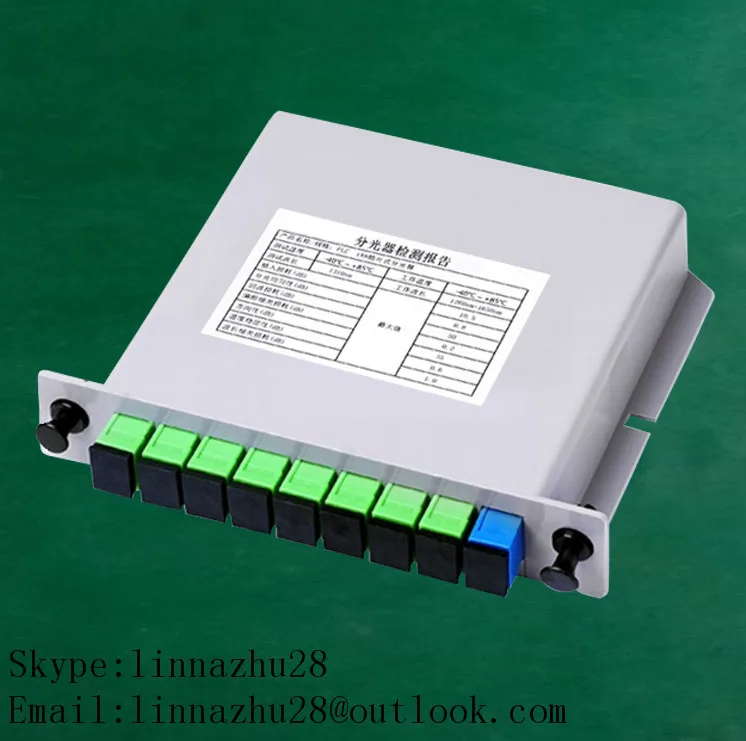 1x8 LGX Box Cassette Card Inserting SC/APC PLC splitter Module 1:8 8 Ports Fiber Optical Splitter |