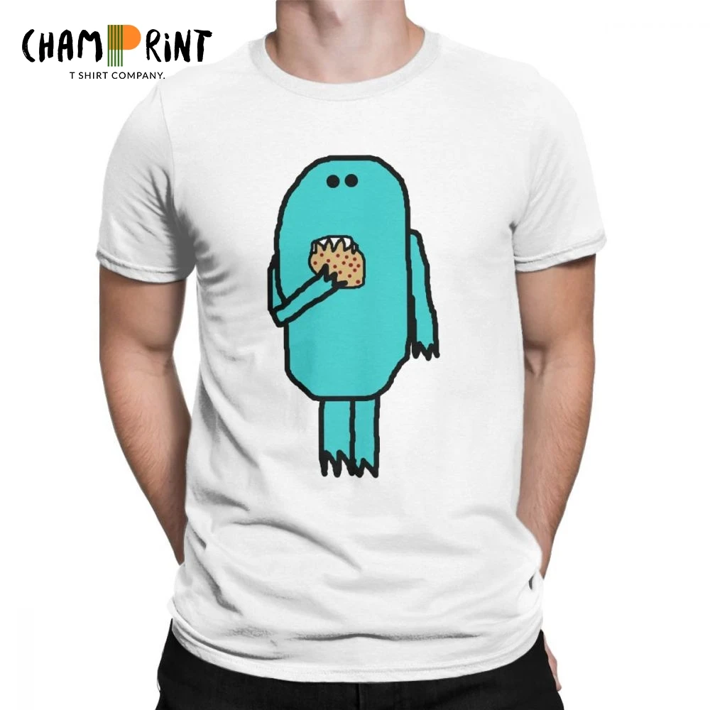 Cookie Monster футболки для мужчин 100% хлопок Винтаж футболка футболки с круглым вырезом Топы с короткими рукавами графическим принтом