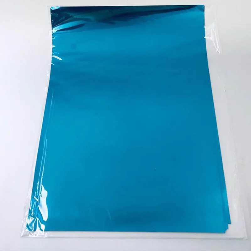 light blue 50 шт. золотой черный красный горячего тиснения фольги бумажный ламинатор для ламинирования переноса на элегантность лазерный принтер бумага для рукоделия 20x29 см A4 - Цвет: light blue