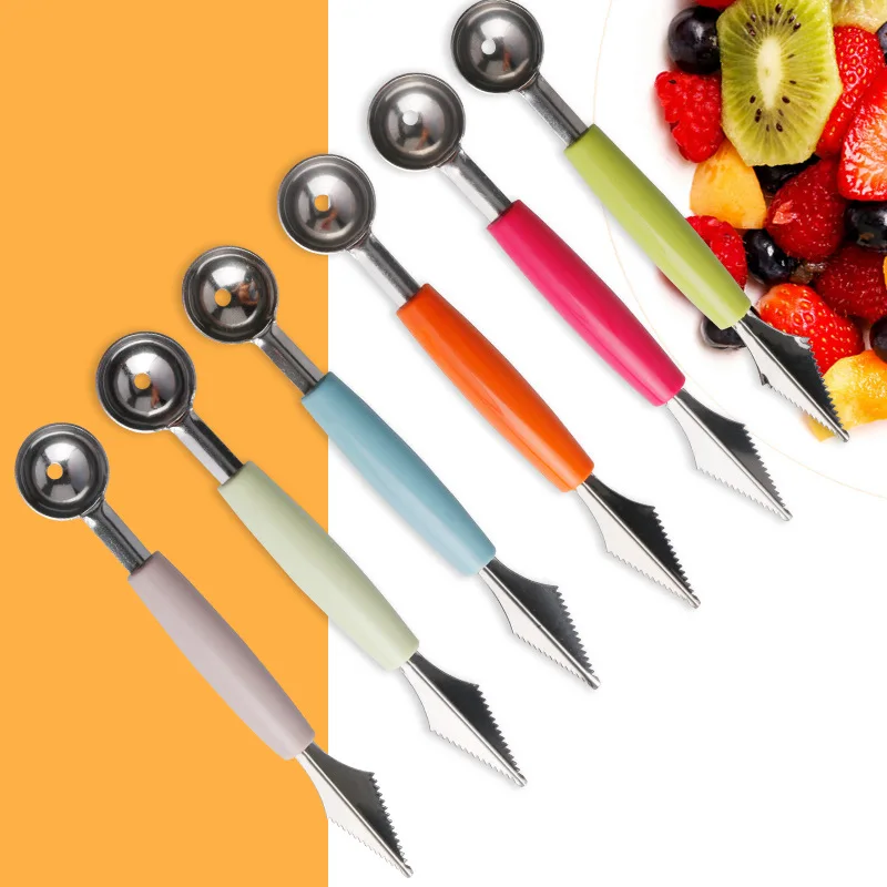 

Fruit Disc Digger Fruit Corrugated Pattern Carving Knife Fruit Meat Digger
