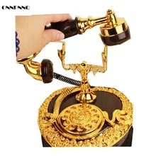 ONNPNNQ Lightweight Retro Phone Clockwork Music Box Jewelry Decoration Gift
