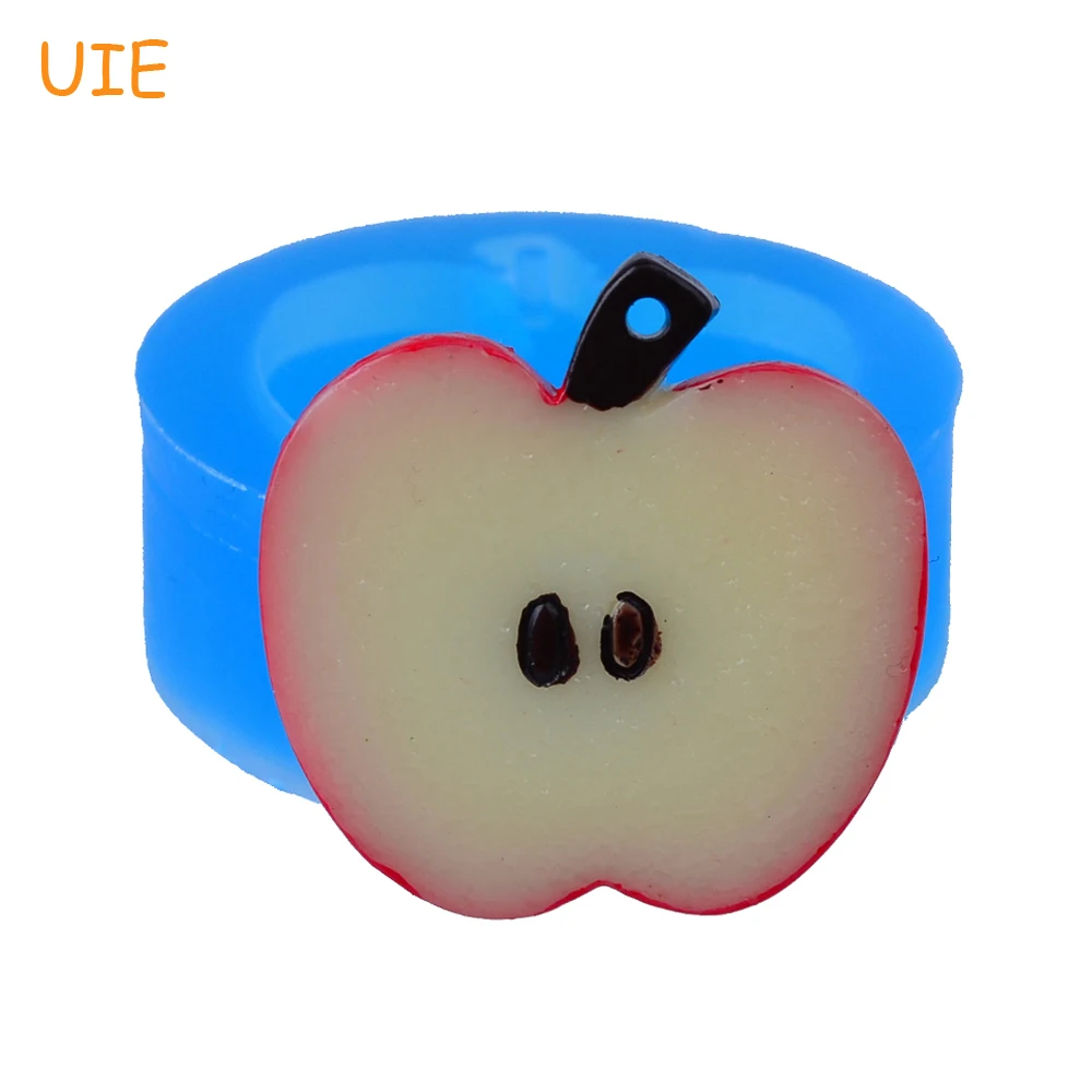 SYL107U 29 мм Apple среза формочка для силиконовой подвески-фруктовая Форма Fondant