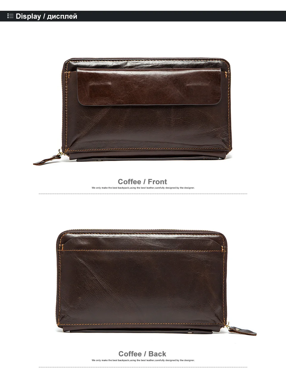 3 men clutch bags genuine leather