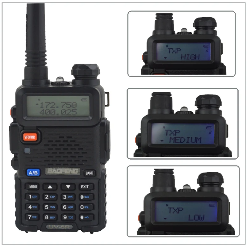 baofeng dualband UV-5R 8Watt walkie talkie radio High Power 136-174/400-520MHz two way radio with free earpiece BF-UV5R 100% original baofeng dual band dual display 136 174 400 520 walkie talkie two way radio bf uv5r