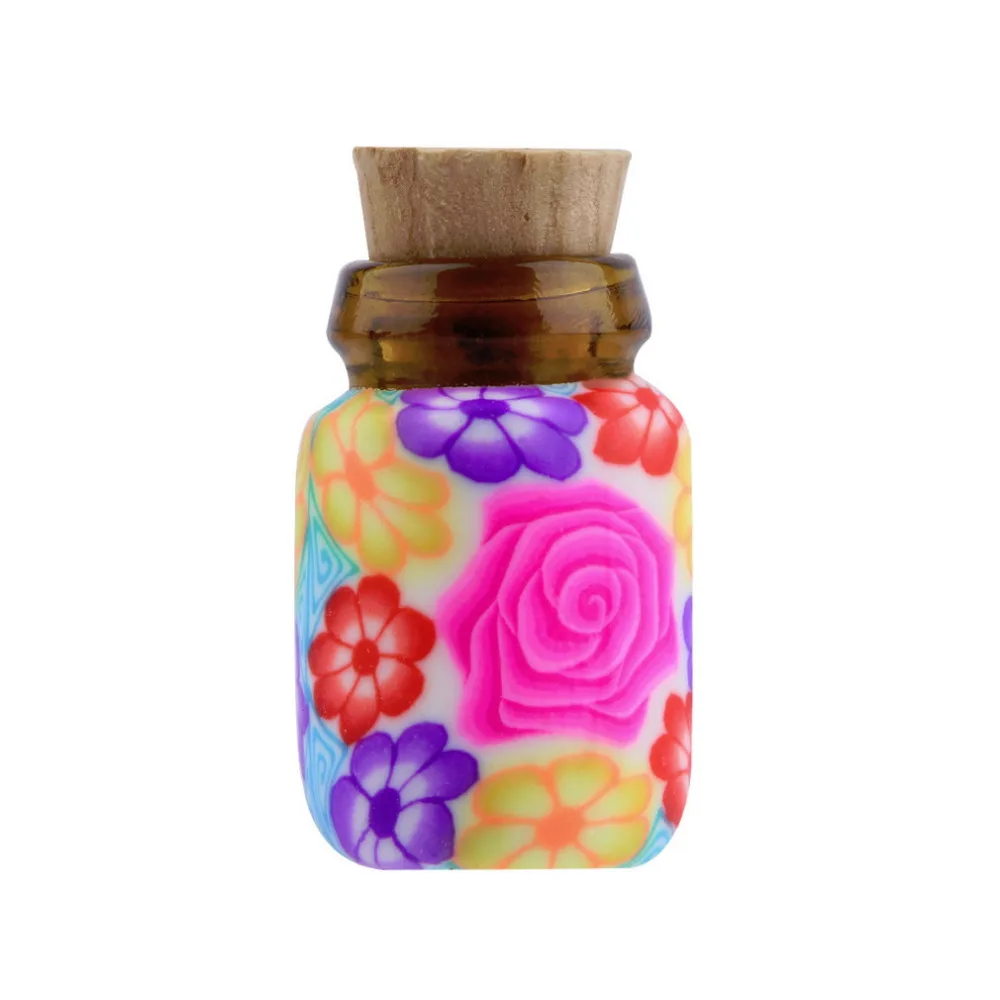 

10 pcs Mini Glass Polymer Clay Bottles Containers Vials With Corks Can put in some powder or Beads & Jewellery Drop shipping