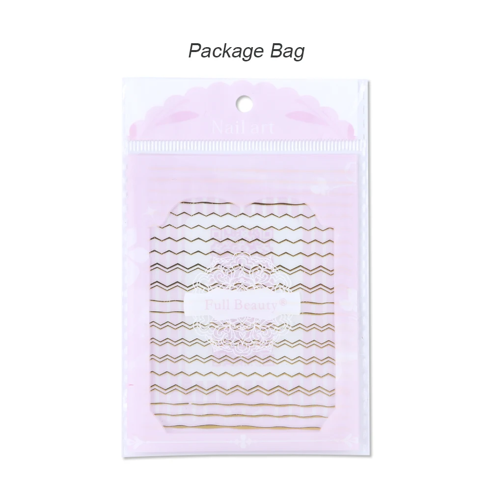 gold silver 3D stickers 06