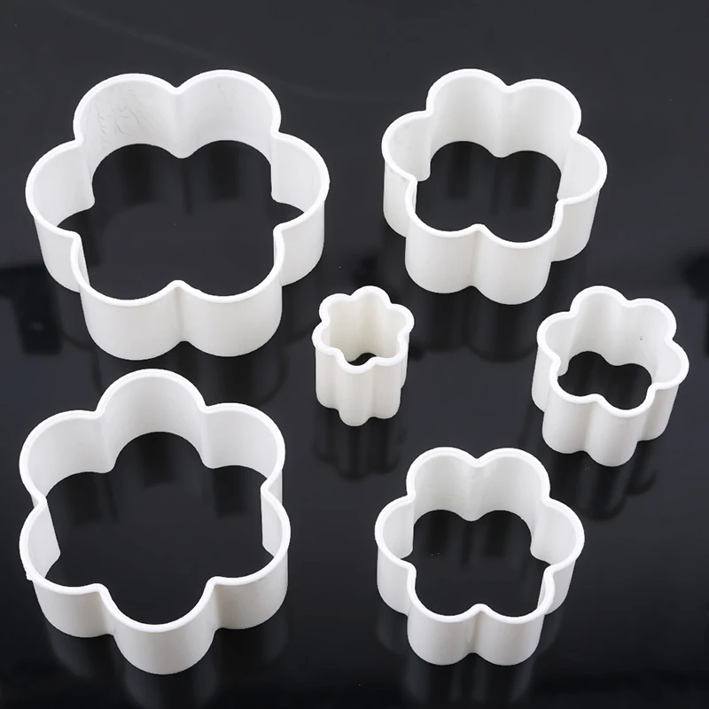Plastic Cookie Biscuit Cutters Round Star Heart Flower Shape Molds Diy Moulds Cookie Cutter Set