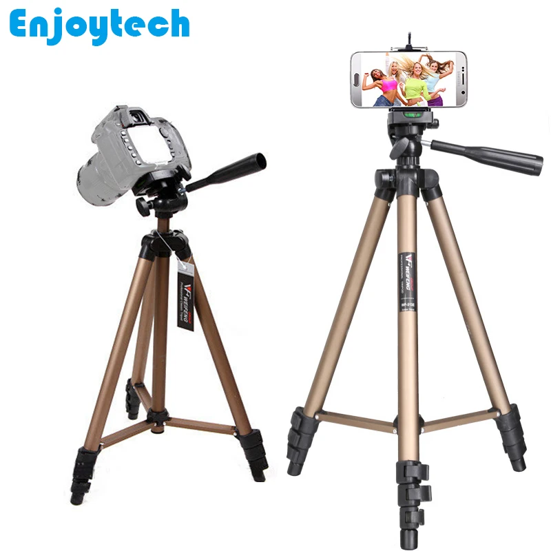 comprar Alumínio Professional Tripé Com suporte Do Telefone Para O Iphone Xiaomi PhonesTripod com Pan Cabeça Cardan para Nikon Canon DSLR câmeras