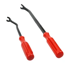 2Pcs Steel and Nylon Panel Popper Set Auto Trim Door Panel Window Molding Upholstery Clip Removal Tool Kit DXY88
