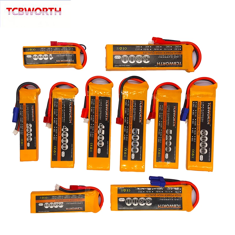 Günstige RC LiPo Batterie 2S 7,4 V 1500mAh 2600mAh 3000mAh 4200mAh 5200mAh 6000mAh 30C 40C 60C Für RC Flugzeug Drone Hubschrauber Auto 2S LiPo