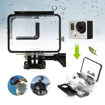 

Waterproof Camera Shell Suptig For Go Pro 5 Underwater 45m Diving Camcorder Clear Case Protection Housing Box GoPro Accessories