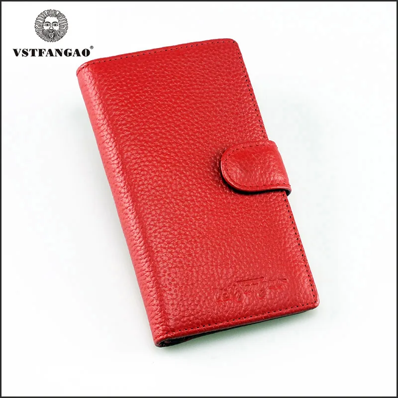 Buy Women's Genuine Leather Card Holder Red Credit