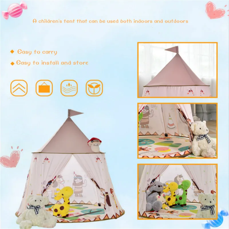 Новый замок Индиана Крытый игровой домик принцесса игрушка детская палатка