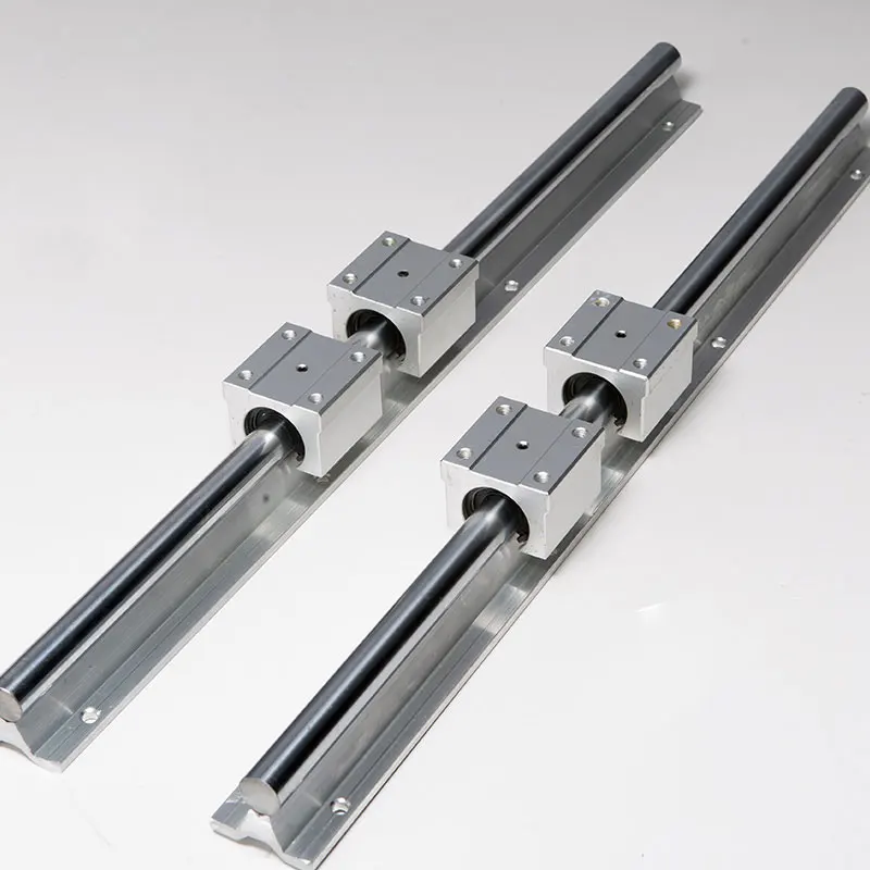Linear Rails 2pcs SBR16 Length 600mm Linear Guides Cylindrical Rail and 4pcs SBR16UU Linear Bearing Blocks Aluminum Cares Woodworking Sliders Linear Rails 2pcs SBR16 Length 600mm Linear Guides Cylindrical Rail and 4pcs SBR16UU Linear Bearing Blocks Aluminum Cares Woodworking Sliders