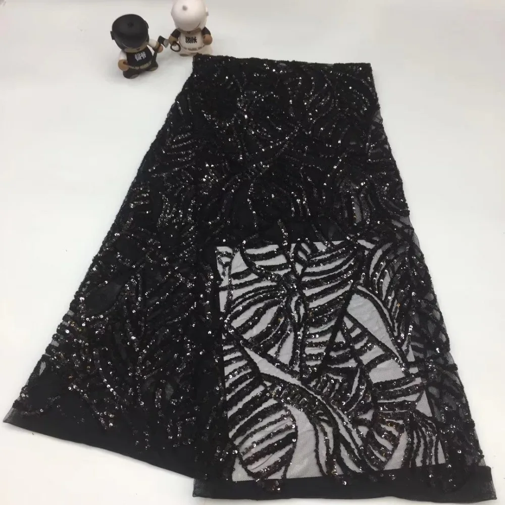 

David-4.926 embroidered Mesh Tulle fabric Factory price sequins Nigerian lace fabrics