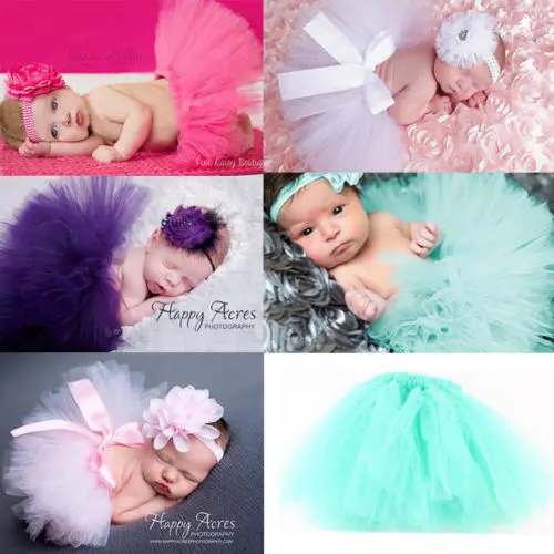 

2018 Baby Girl Flower Headband Tutu Rufflr Skirt Costume Photography Photo Prop Fashion Clothing