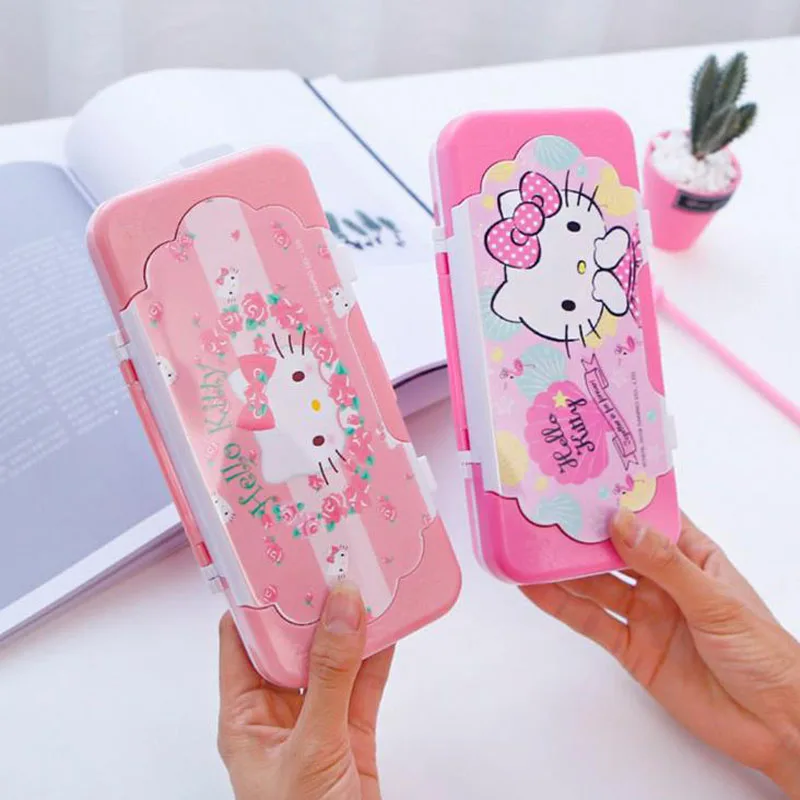 

1 Pcs Kawaii Pencil Case Hello Kitty Big Capacity Pencil Bags for Kids Stationery Pouch School Office Supplies