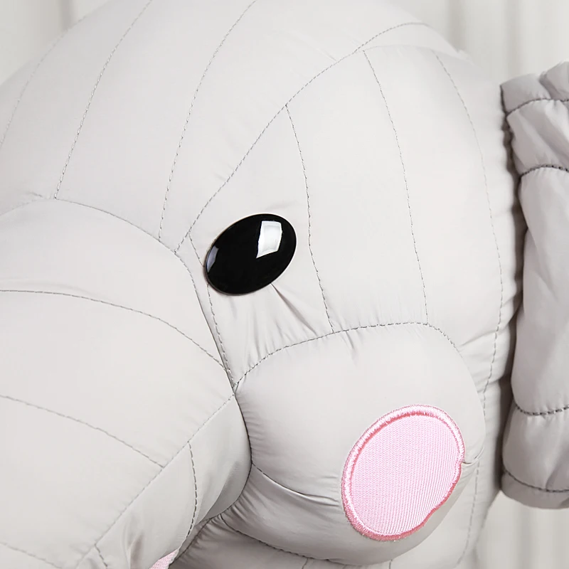 Dorimytrader Lovely 130cm Long Nose Animal Elephant Plush Toy Cute Soft Stuffed Animals Gray Elephants Doll for Kids Adults Decoration DY50055(14)