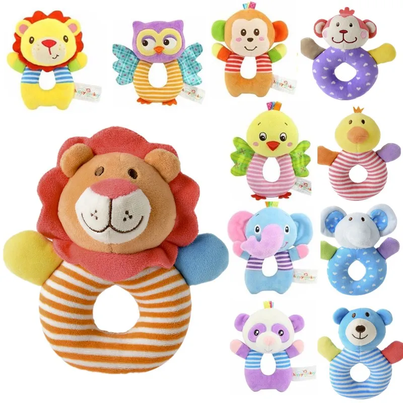 

Baby Toys 0-12 Months Cartoon Animal Owl/Elephant Baby Boy Girl Rattles Hand Bell Infant Toddler Plush Toys 50% off