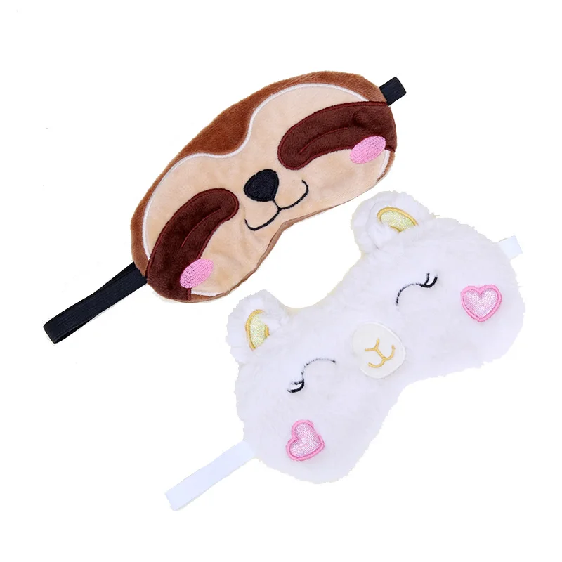 

Soft Eye Masks Blindfold Super soft plush Cartoon Alpaca Flash sheep sleep shade Eyepatch Sleeping Aid Eye Patch Gift