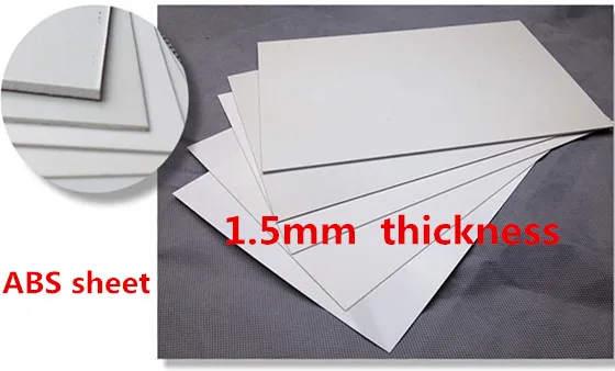 2pcs/lot 1.5mm thickness White colour ABS plastic sheet model solid flat board for sand table making advertising plank | Строительство