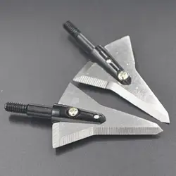 Broadhead 6 шт. 100 зерна наконечник для охотничьей стрелы точка телфлон обработка поверхности лук охота