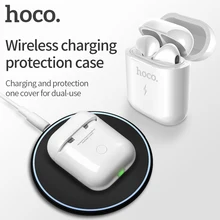 HOCO беспроводной зарядный чехол для Airpods серии 1, аксессуары для гарнитуры, силиконовый защитный чехол, беспроводное зарядное устройство для Apple AirPod