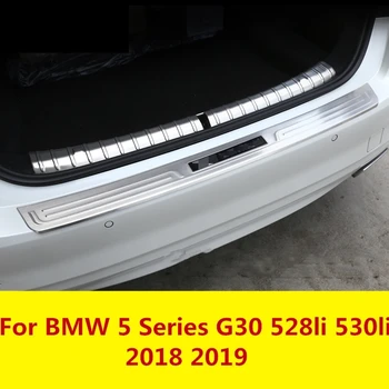 

For BMW 5 Series G30 528li 530li 2018 2019 stainless steel Interior Rear Trunk Bumper Scuff Plate Door Sill Interior Accessories