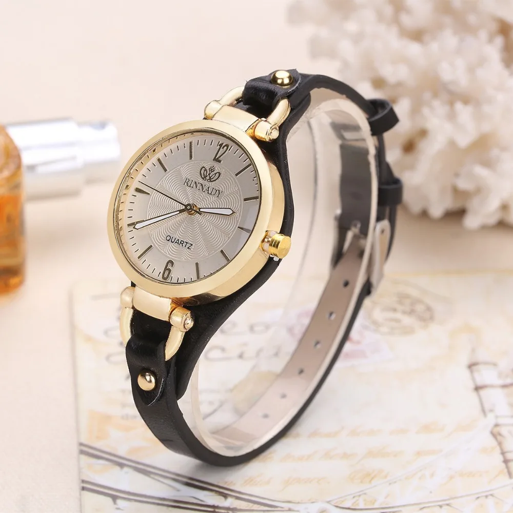 

HOT Fashion Casual Quartz Watch For Women Thin Leather Strap Wrist Watches Ladies Gold Creative Wristwatch Bayan Kol Saati reloj