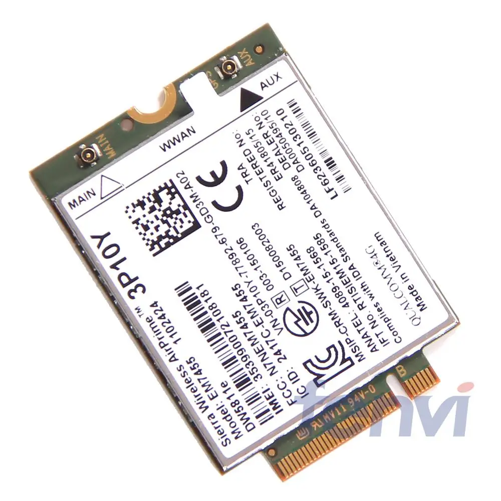 Sierra EM7455 DW5811e 4G LTE модуль карты WWAN GOBI6000 3P10Y Qualcomm lte NGFF четырехдиапазонный HSDPA/UMTS/HSPA +
