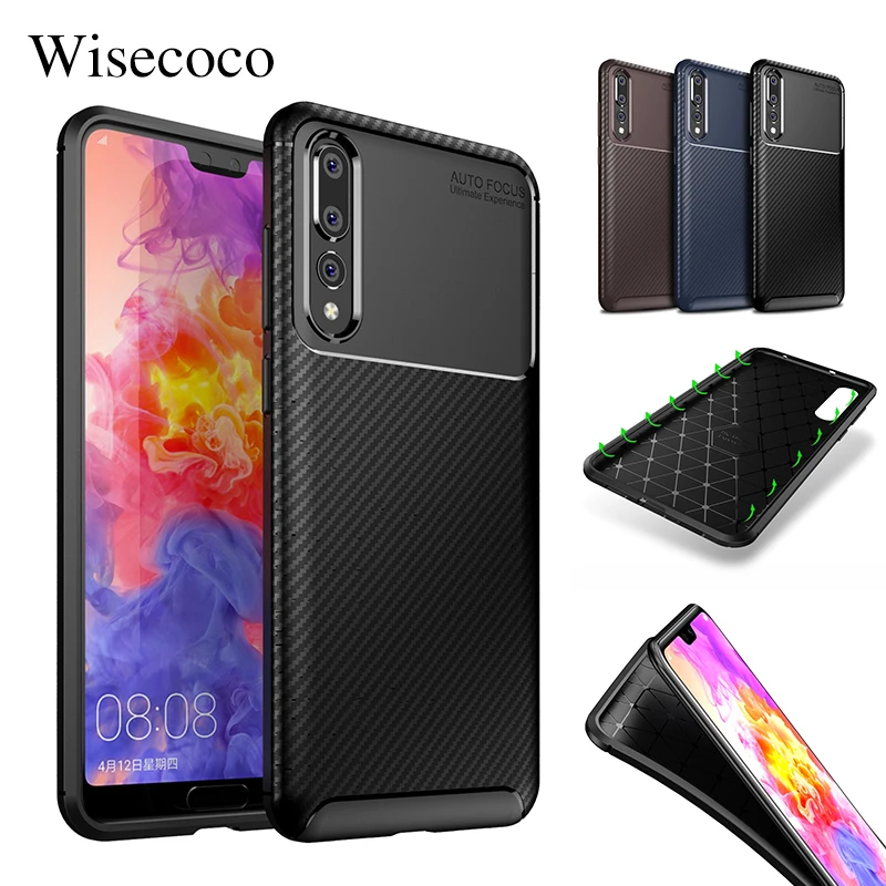 

Soft Carbon Fiber Silicone Case for Huawei P20 P30 Mate 20 10 Pro Lite P10 Nova 3i Honor 8x Note 10 Y5 Y6 Prime 2018 Back Cover