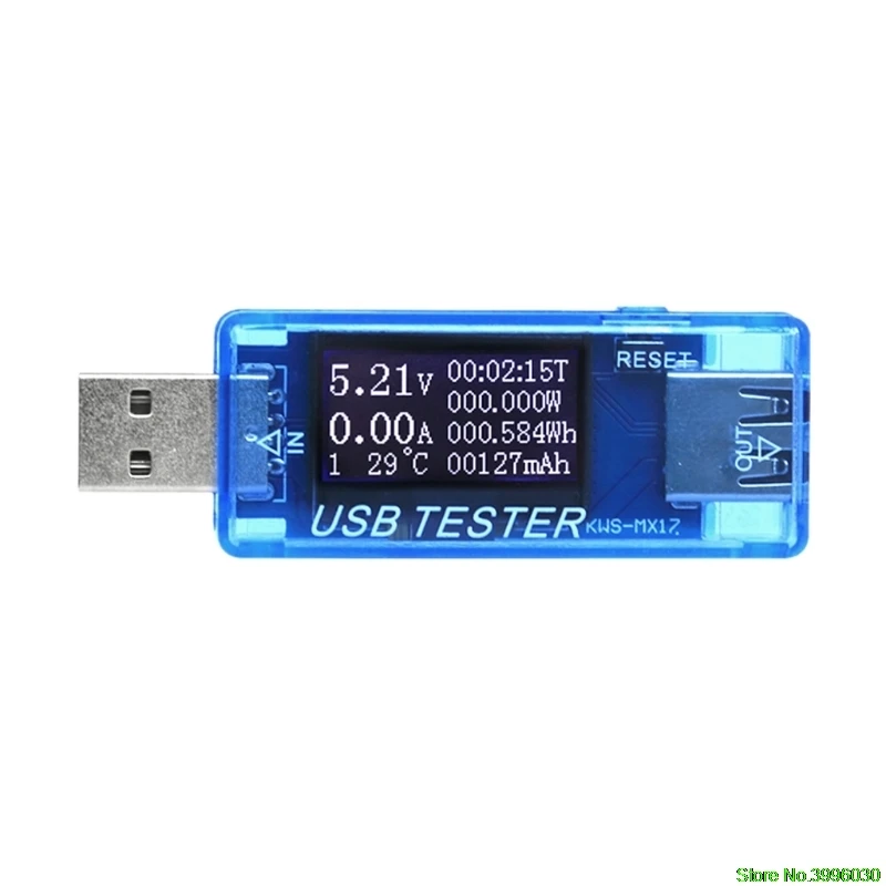 OOTDTY 8 in 1 LCD USB Current Voltage Detector Charger Capacity Tester Meter Power Bank