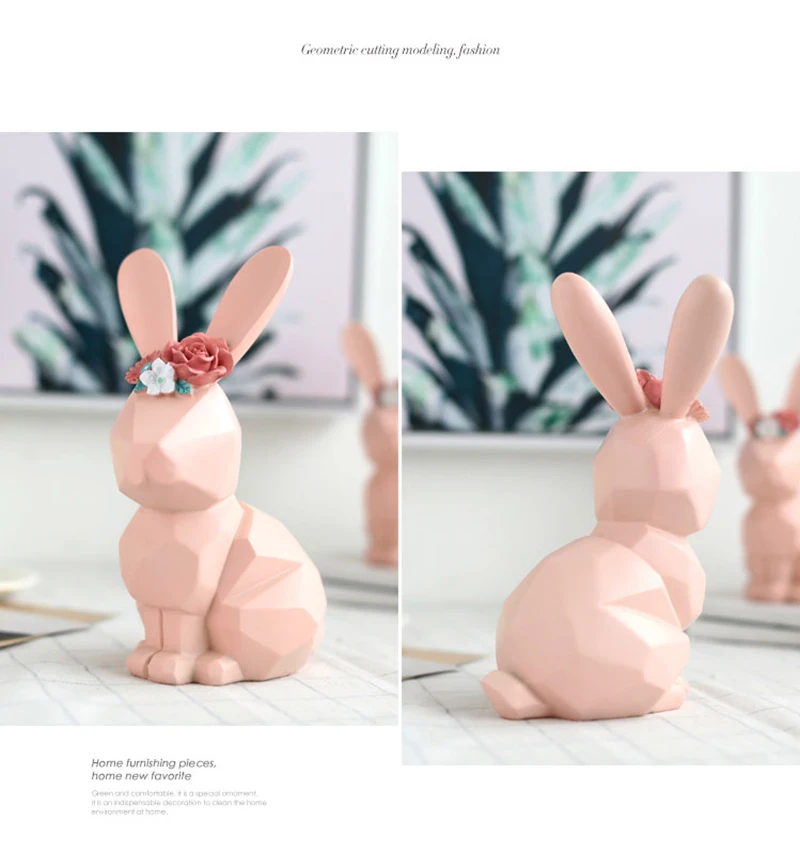 Скандинавские Творческие смолы пара кролик фигурные статуэтки Персиковое сердечко кролик миниатюрные настольные ремесла домашний Декор рождественские подарки