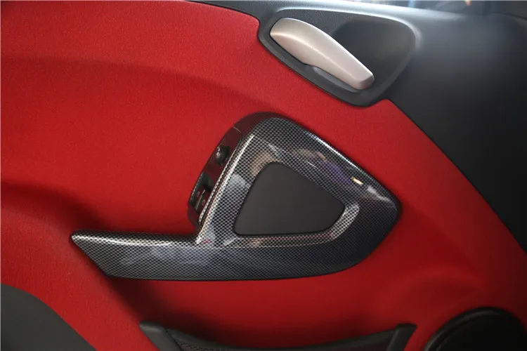 Для smart fortwo 2009- украшение интерьера выход авто Стайлинг Аксессуары руль ABS автомобильные наклейки 3D