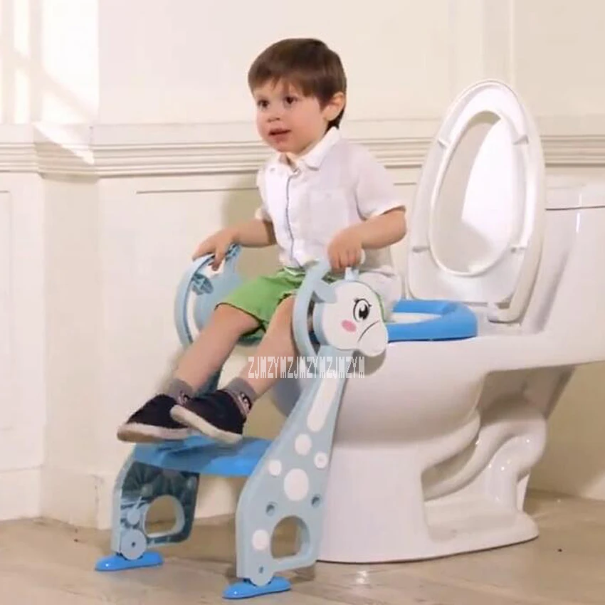 JT-001 Baby Potty Training Seat 3 Colors Children Potty Toilet Seat With Adjustable Ladder Infant Toilet Training Folding Seat