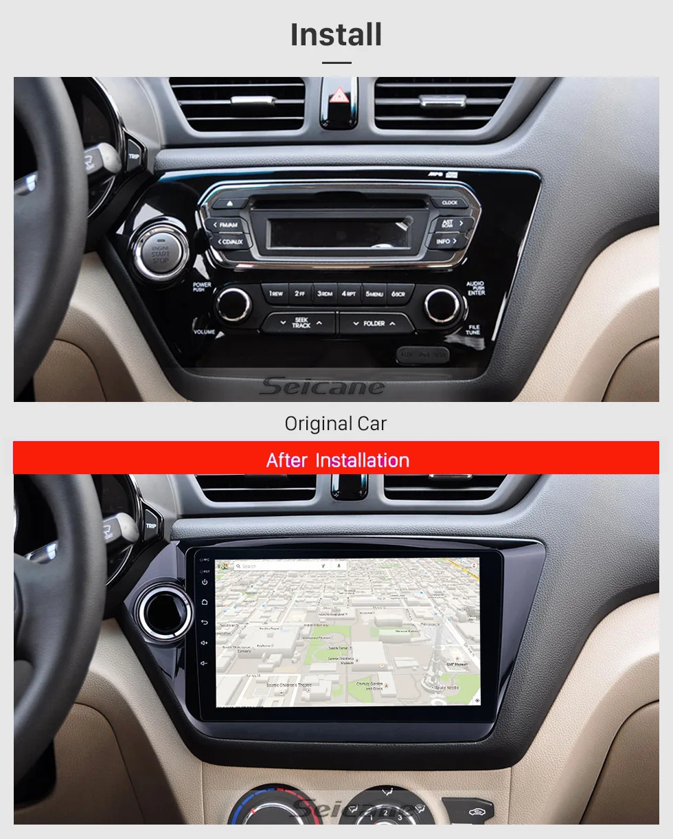 Clearance Seicane 9" Touchscreen Radio GPS Navigation Android 8.1 2din Mirror Link Stereo for 2011 2012-2015 KIA K2 with Bluetooth WIFI 2 Clearance Seicane 9" Touchscreen Radio GPS Navigation Android 8.1 2din Mirror Link Stereo for 2011 2012-2015 KIA K2 with Bluetooth WIFI 2