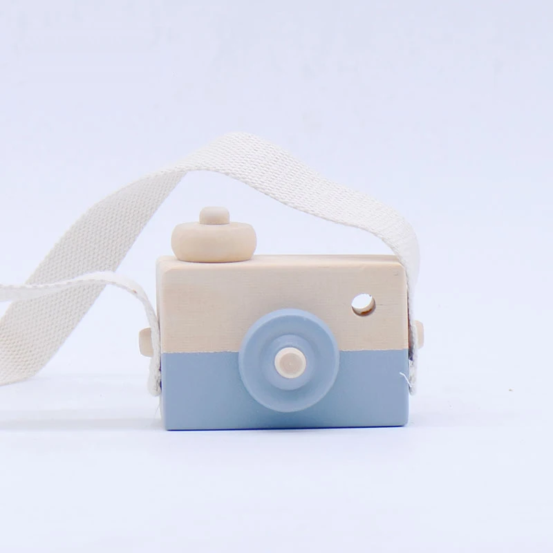 Vintage Wooden Camera Decoration Toy Baby Kids Hanging Camera Photography Prop Children Educational Toy Christmas Gifts