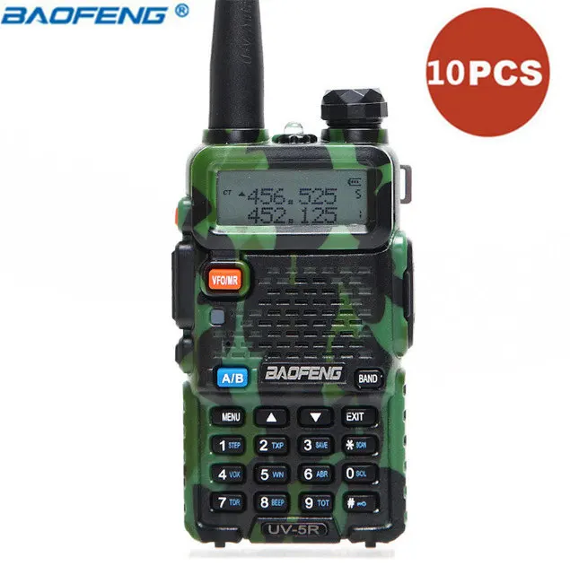 10 шт./лот BAOFENG UV-5R портативной рации УКВ 136-174 мГц и UHF 400-520 мГц UV5R Dual Band двойной Дисплей любительского радио с гарнитурой - Цвет: camo color