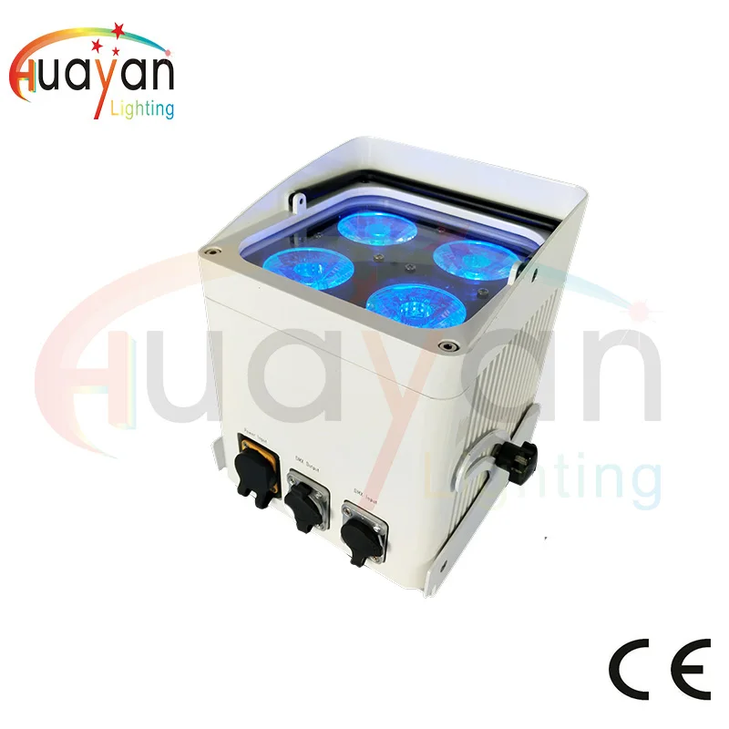 

New Arrived 4*12W 6in1 RGBAW IP65 Waterproof Battery Powered Wireless LED Par Light For Event Party Outdoor