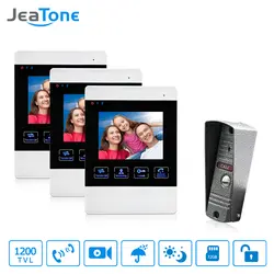 JeaTone Видео-Телефон Двери Проводной Домофон Дверь Камеры HD Подключите CCTV Электронный Замок Монитор Разблокировки Контроля Говорить