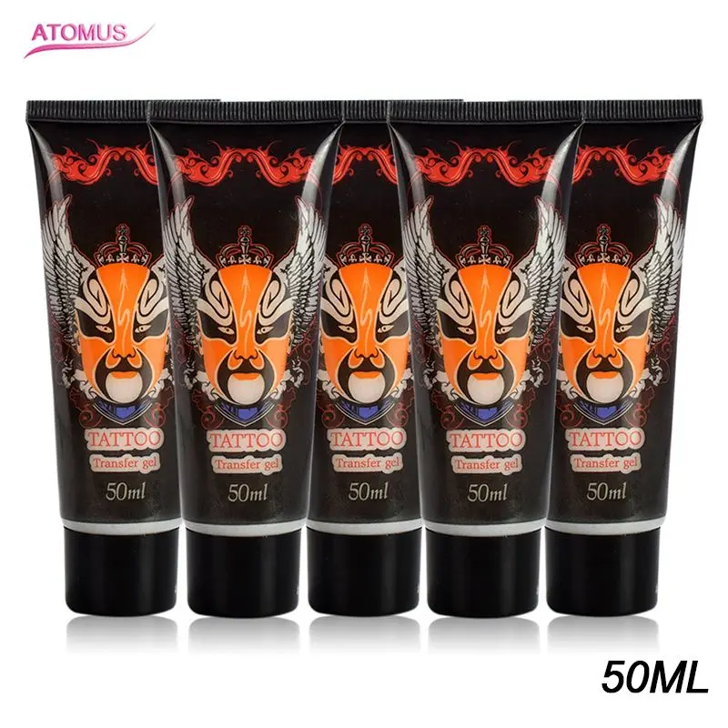 

5pcs 50ml Tattoo Transfer Cream Gel Body Paint Stencil Stuff Oils For Transfer Paper Machine Auxiliary Products Supply Tattooist