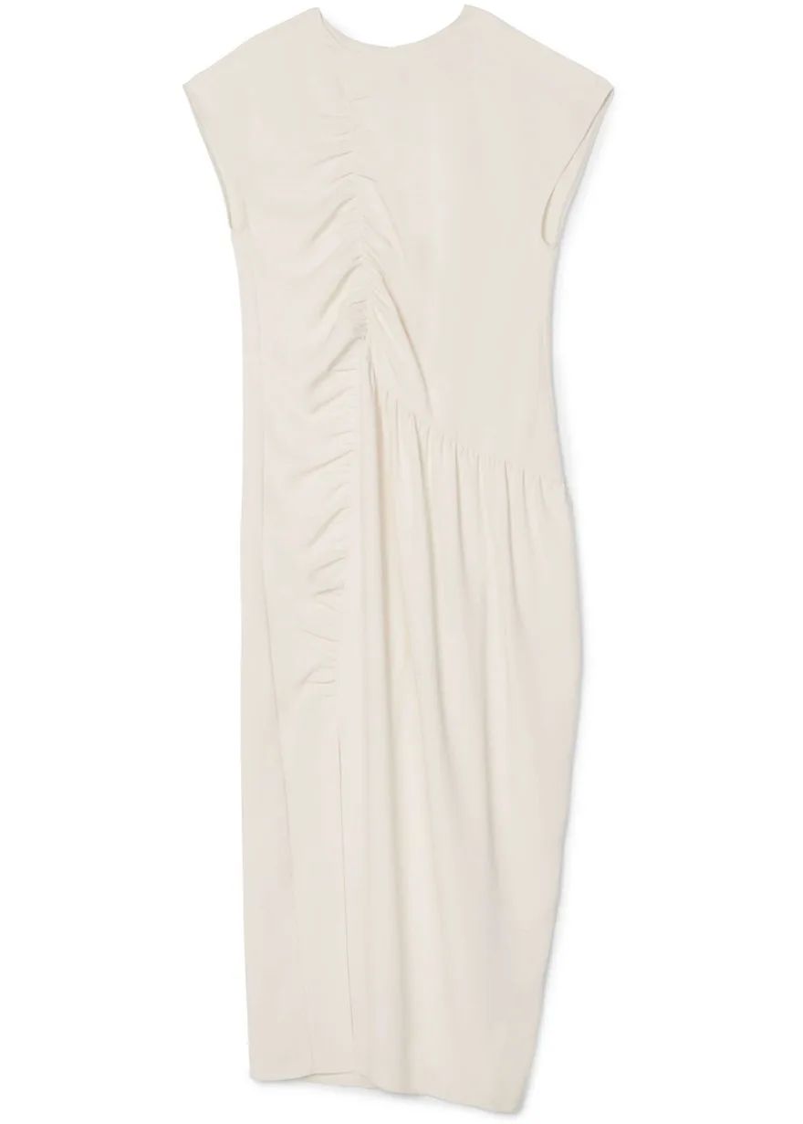 Женское платье плиссированный дизайн неровный подол женское платье-миди двухцветное