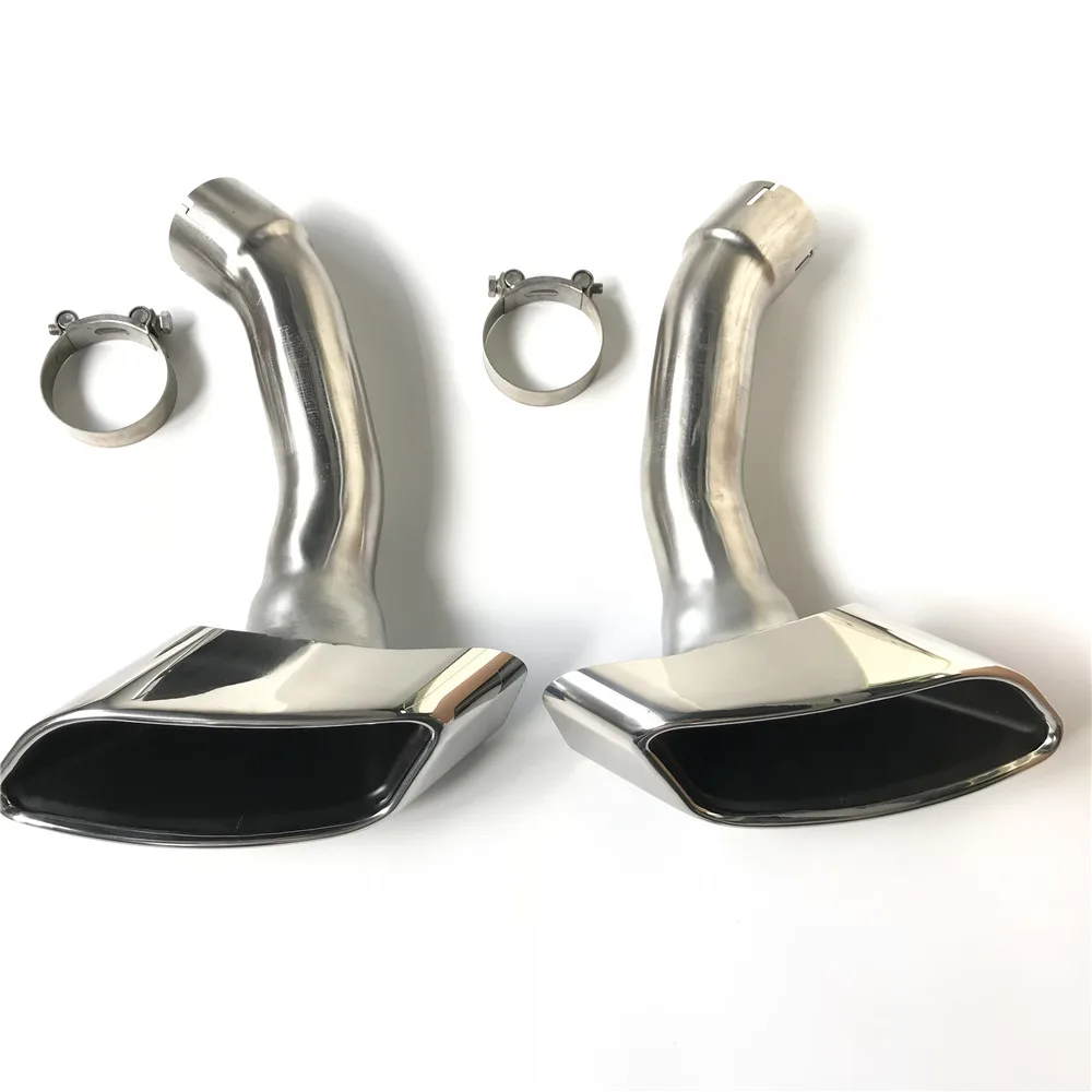 One Pair X6 E71 Stainless Steel Car Rear Exhaust Muffler Tip for BMW X6 E71 2008-2013 - Цвет: Without Cover