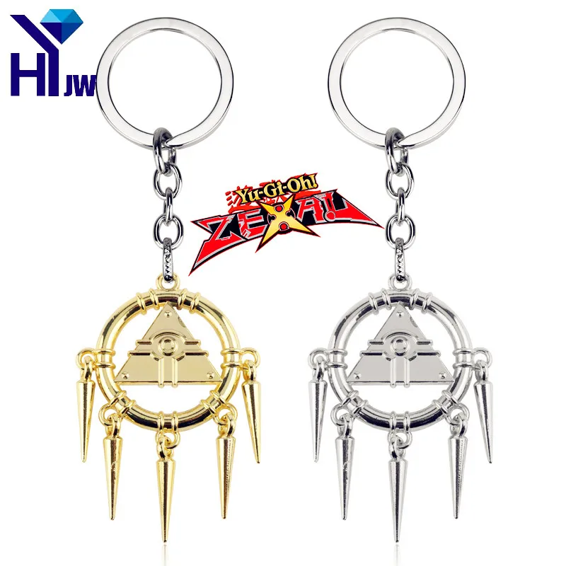 

HEYu Arcv 3D Yu-Gi-Oh Keychain Anime Yugioh Millenium Yugi Muto One Thousand Yuma Tsukumo Pendant Key Ring Jewelry Toy Yu Gi Oh