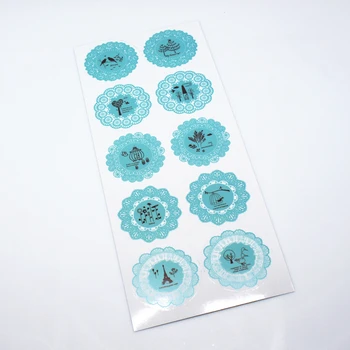 

4.5cm 1.77Inch 250Pcs/ Lot Round Lace Paper Sealing Sticker Label DIY Gift Soap Baked Event Self Adhesive Paper Seal Sticker