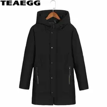 Teaegg плюс Размеры 6XL 7XL 8XL Черный Зимняя куртка Для мужчин Мужские парки Блузон Homme свободные с капюшоном теплый толстый хлопок Для мужчин зимняя куртка sal554