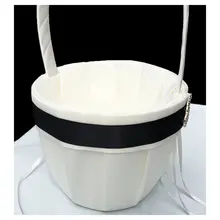 Цветочная корзина для свадебной коллекции традиционный белый+ черный