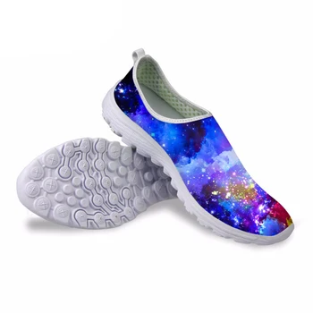 

Fashion Galaxy Stars Printed Casual Shoes Men Space Pattern Flat Sneaker Shoes Mesh Breathable Lazy Shoes Flats Male