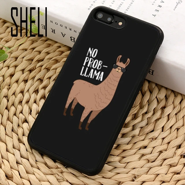 

SHELI No Prob-llama Lama Marble Phone Case Cover For iPhone 5 6 6s 7 8 plus 11 pro X XR XS max Samsung S7 edge S8 S9 S10