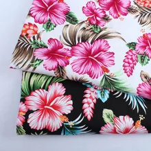 Хлопок саржевая ткань кокосовый цветок печатных летнее платье Блузка изготовление Материал diy шитье 5" в ширину по двору